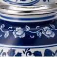 thumbnail image 2 of Blue and White Floral Ceramic Jar, 2 of 3