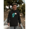 thumbnail image 2 of Cartoon Dino Rooarr Hoodie Juniors -Image by Shutterstock,  Small, 2 of 4