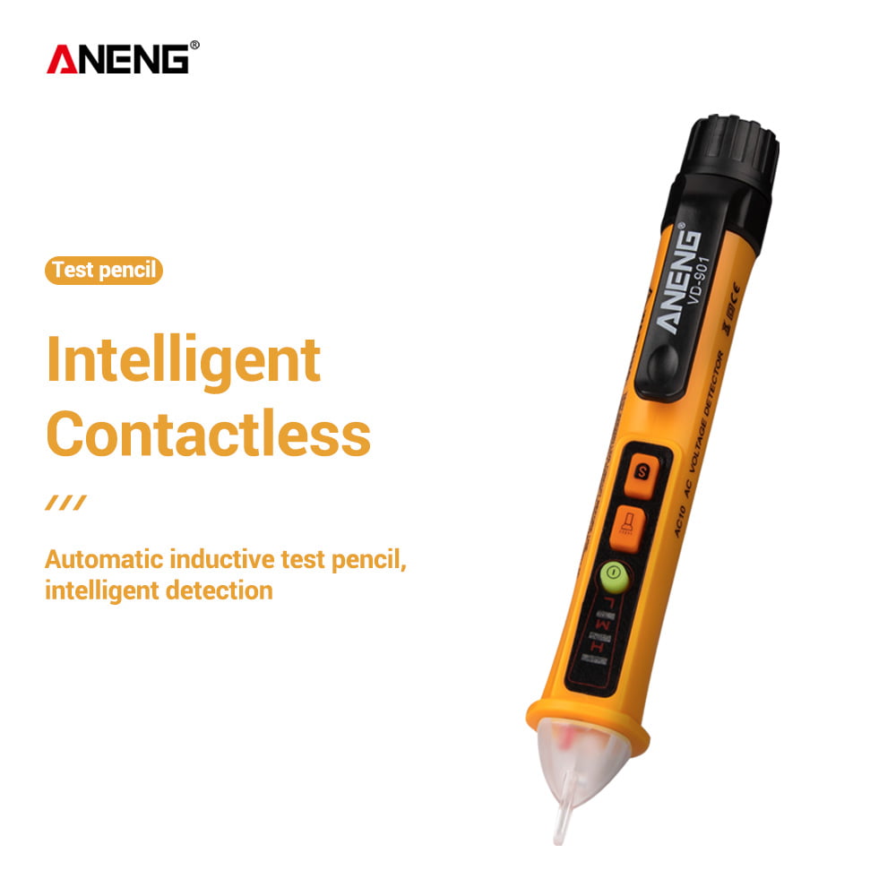 Details about   Professional Voltage Detector Non-contact Tester Pen 12-1000V Sound Light Alarm 