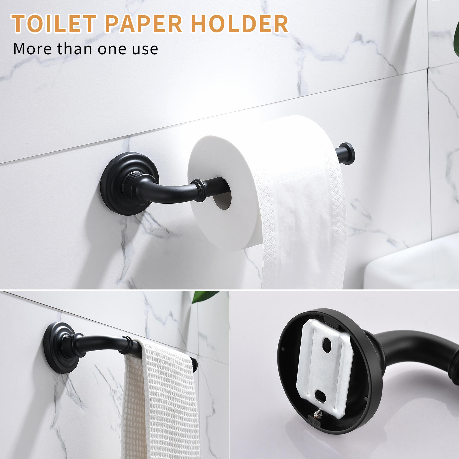 Bathroom Accessory Kit, 5 Pieces, Oil Rubbed Black