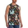 thumbnail image 2 of Haiem Men's Rabbit Is Eating Carrots Print Tank Tops Summer Sleeveless Cut Off Workout T-Shirts Fitness Vest Athletic Undershirts-Small, 2 of 8
