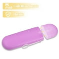 thumbnail image 5 of Unique Bargains Portable Toothbrush Case with Hook Traveling Toothbrush Holders Case Plastic Purple 8.07"x2.36"x1.38", 5 of 7