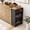 Grey+natural, variant on 4 Tier Slim Rolling Storage Cart w/Handle & Anti-Fall Guardrail | 5’’ W Utilize Narrow Gap, Smooth Mobility, Keep Essentials Handy, Kitchen/Beside Fridge/Between Washer & Dryer/Pantry Storage