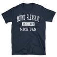 thumbnail image 1 of Mount Pleasant Michigan Classic Established Men's Cotton T-Shirt, 1 of 1