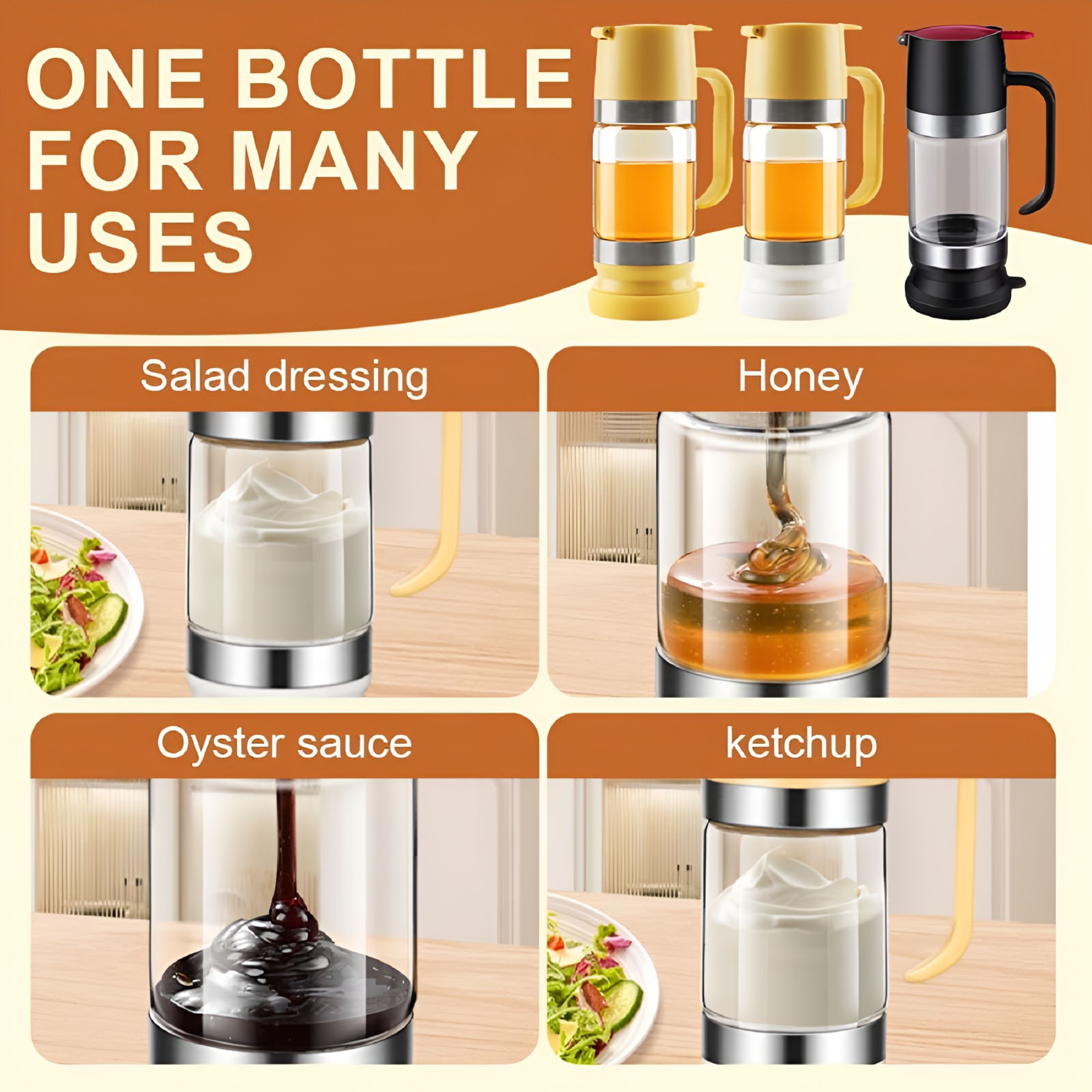 ACDANC 2026 New Glass Honey Dispenser,Upgraded Honey Dispenser No Drip Glass,Maple Syrup Dispenser,9 Oz Honey Jar with Handle,Syrup Dispenser for Coffee,Tea (Black)