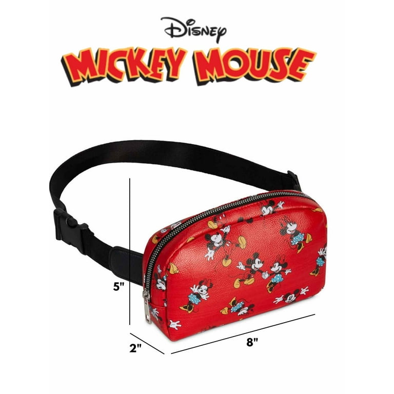 Disney Mickey Minnie Mouse Belt Bag Crossbody Fanny Pack Waist Bag Women s Red