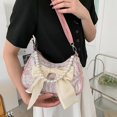 thumbnail image 5 of Jiibva Retro Bow Handbag Bow Pearl Shoulder Bag Fashionable Pearl Armpit Bag Large Capacity Underarm Bag Sweet Crossbody Bags, 5 of 7