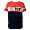 thumbnail image 1 of Playera George para Niño, Manga Corta Diseño Enjoy Lentejuela Reversible Azul Marino con Rojo Talla 4, 1 of 4