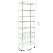 Ktaxon 8-Tier Wire Shelving Unit, Steel Storage Rack for Office Kitchen 23.6 W x 14 D x 71 H, Silver