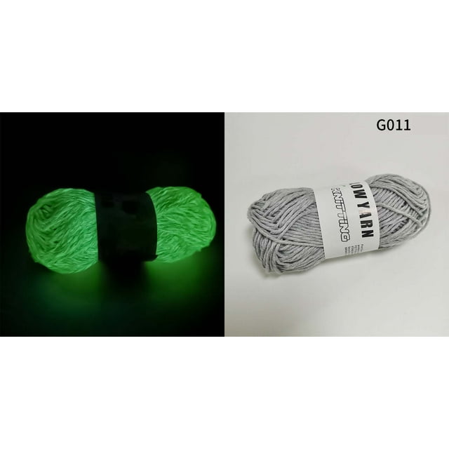 Hilo Luminoso Xiying Que Brilla En La Oscuridad, Paquete de 4 Rollos de 55 Yardas, 100 % Fibra de Poliéster para Manualidades, Tejido y Crochet, Lavable a Máquina.
