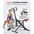 thumbnail image 3 of KFFKFF Squat Machine, Deep Squat Rowing Machine for Home, Easy Setup & Foldable Exercise Equipment, Glute Trainer Machine with 12-Gear Adjustable Resistance, Black, 3 of 9