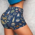 thumbnail image 4 of Fotbe Marine Nautical Shorts Sin Costuras – Shorts Deportivos de Cintura Alta para Mujer, Elásticos para Gimnasio, Yoga, Running o Ciclismo-XX-Large, 4 of 8