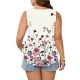 thumbnail image 4 of GIPQJK Womens Tank Tops Plus Size 2025 Trendy Scoop Neck Sleeveless Tees Casual Soild Color Beach Blouse Fashion Sleeveless Tops Vest T-Shirt,White 3XL, 4 of 5