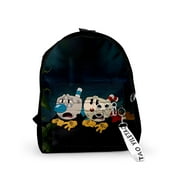 The Cuphead Show Merch Fabric One Shoulder Keychain Backpack Printed Student School Bag Mini bags