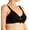 Black, variant on Women's Latex Free Drawstring Bra, Style W12218