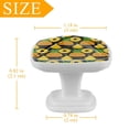 thumbnail image 3 of 4 Pieces Set Drawer Pulls Handle Square Wardrobe Cabinet Knobs with Stainless Steel Screws Furniture Kitchen Decor, 3 of 5