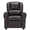 Brown, variant on Snugway Kids Recliner Chair, Contemporary Faux Leather with 2 Cup Holders, Hot Pink