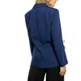 thumbnail image 5 of Jess by Meiko Women's Jackets Long Sleeves Notched Lapel Double Tie Wrap Office Blazer XS Navy Blue, 5 of 7