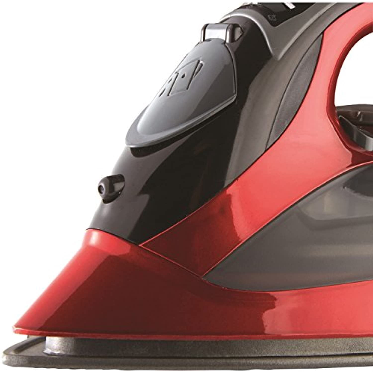 Brentwood MPI-59R Non-Stick Steam Iron with Retractable Cord, Red