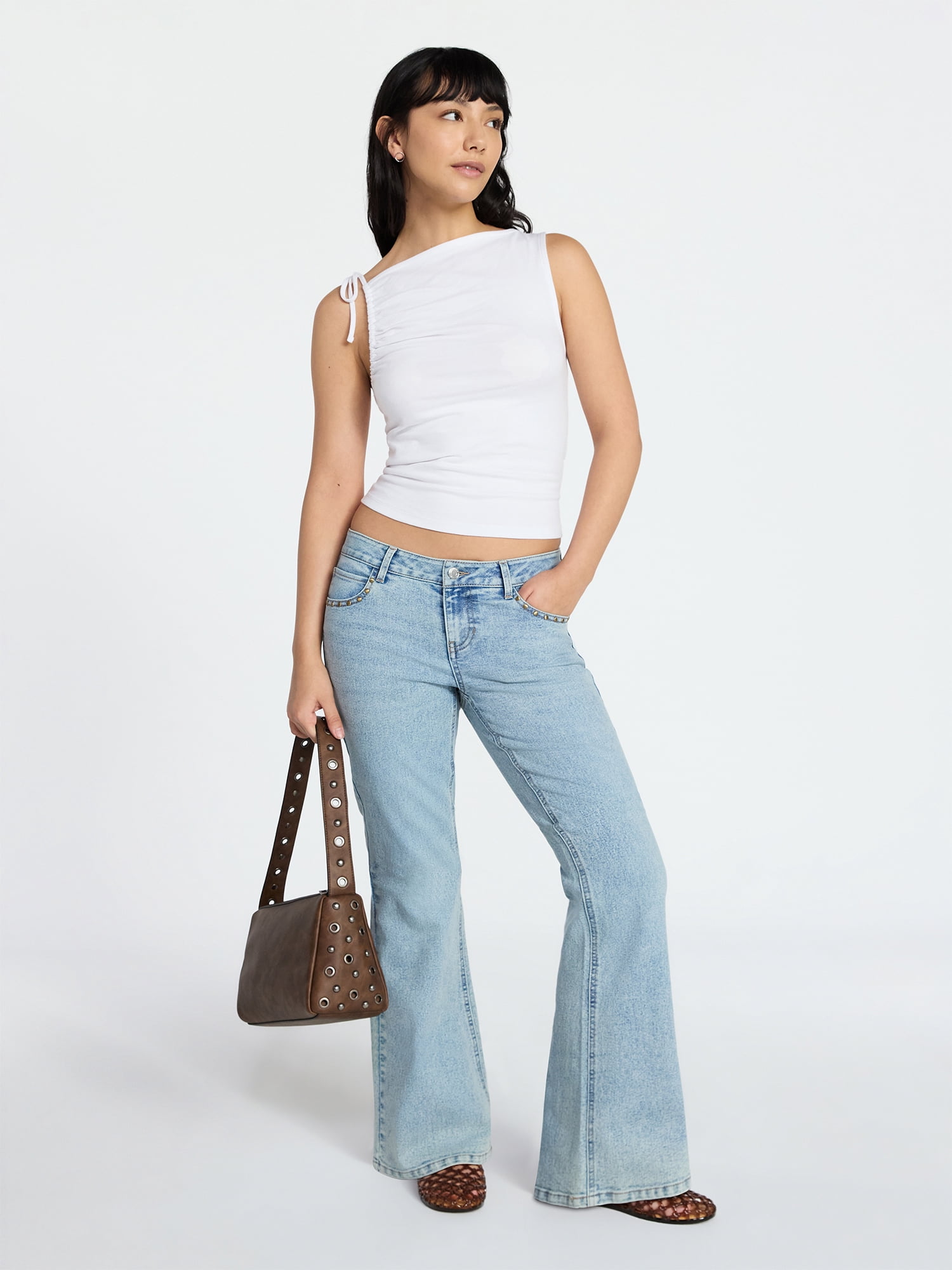 No Boundaries Low Rise Specialty Flare Jeans, 31" Inseam, Women's 00-18