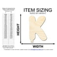 thumbnail image 2 of Unfinished Wood Balloon Letter K Shape 24" / 3/4", 2 of 3