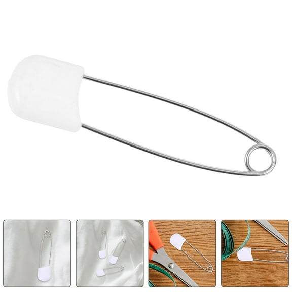 Topbathy 30 Pcs Diaper Pins for Cloth Diapers Reliable White Zinc Alloy Easy to Use Portable for Parents
