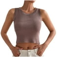thumbnail image 1 of Birdeem Mode Femmes Style Aguichant Col Rond Sans Manches Solide Décontracté Sortie Hauts Chemises, 1 of 7
