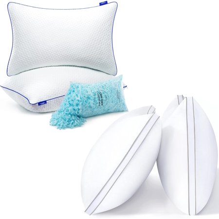 Pillows Queen Size Set of 2 bundle with Cooling Memory Foam Pillows Queen Size Set of 2