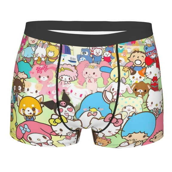 Saiise Sanrio M Men's Underwear Boxer Briefs Cotton Trunks Short Leg Underwear (S-XXL)