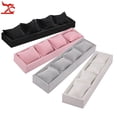 thumbnail image 2 of 4 Grids Watch Jewelry Display Tray With Soft Pillow Holder Bracelet Chain Earring Storage Tray Earring Ring Organizer Showcase white pu, 2 of 5