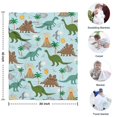 thumbnail image 4 of Dinosaurs Volcano Light Blue Pattern Blanket,Comfortable Soft Flannel Throw Blanket,All Season,Warm Lightweight Blankets for Sofa Bed Couch Living Room Chair,30"x40", 4 of 4