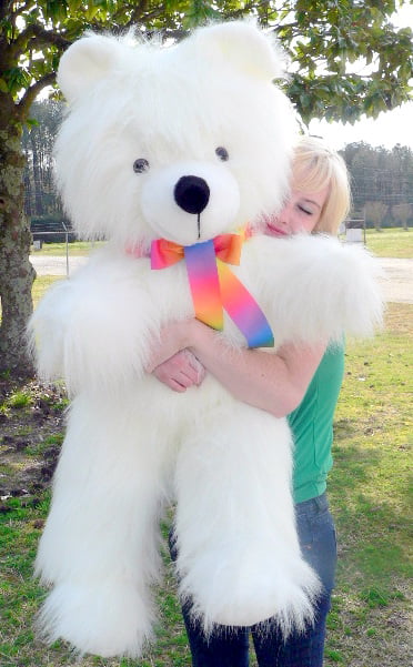 24inch Giant Big Cute Beige Plush Teddy Bear Huge White Soft Toys Doll Gift 