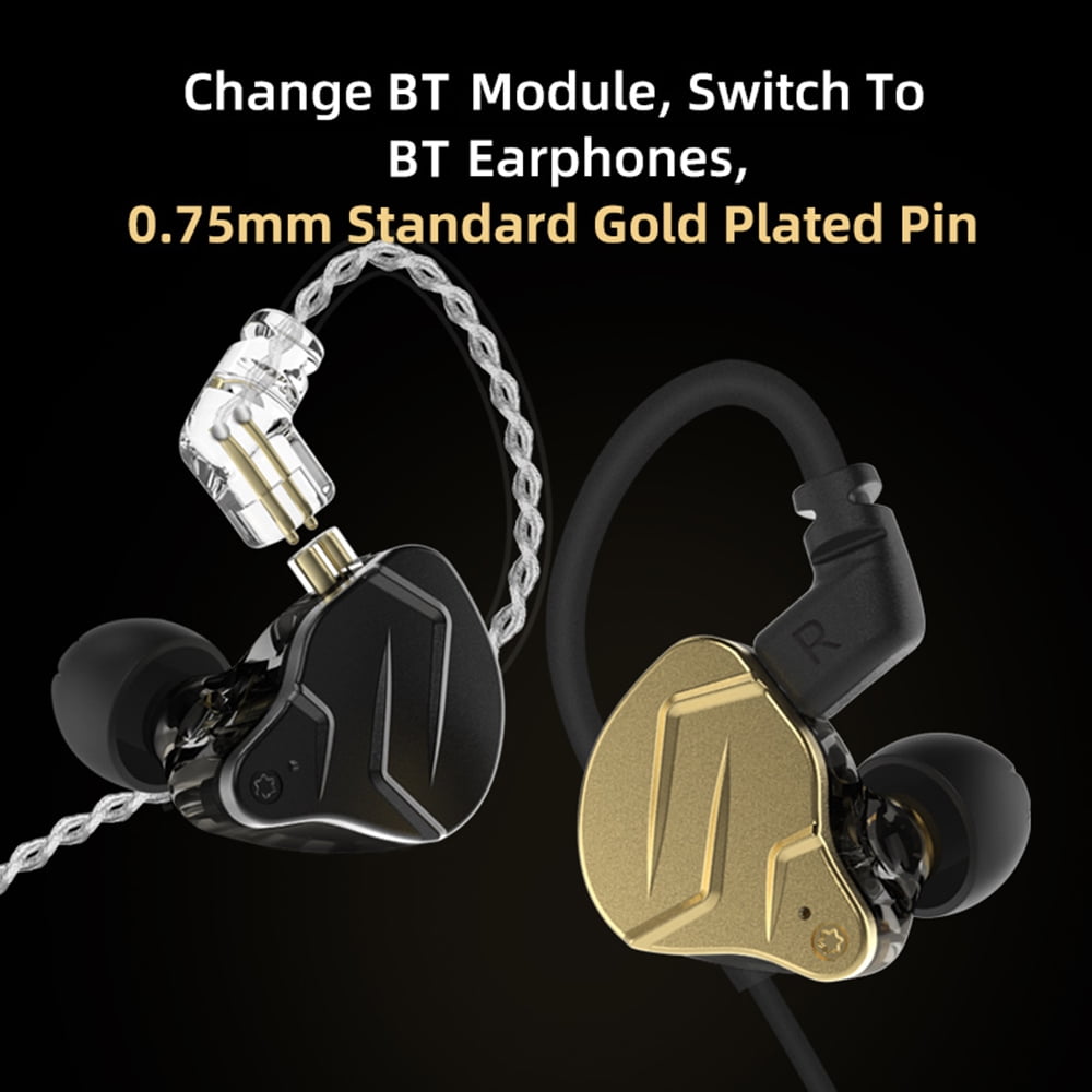KZ ZSN Sports PRO X Detachable Cable In-Ear Earbuds, Black