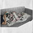 thumbnail image 5 of Eiffel Tower Soft Flannel Fleece Throw Blanket, Lettering in Heart Modern Europe Dream Tour Sketch Illustration, Cozy Plush for Indoor and Outdoor Use, 70" x 90", Cream Pink Black, by Ambesonne, 5 of 5