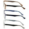 thumbnail image 3 of 3 Pairs of Comforable Rectangular Reading Glasses - Spring hinge men women clear lens readers +3.00, 3 of 3