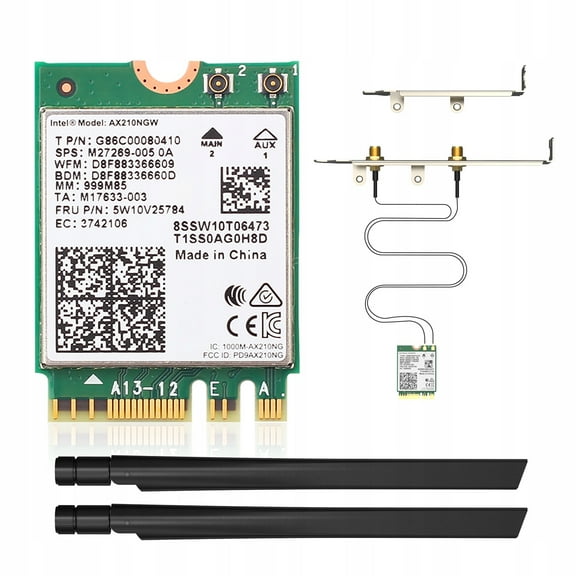 AX210NGW WIFI6E wireless network card   two antennas suitable for stationary use