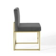 thumbnail image 4 of Modway Carriage Channel Tufted Sled Base Performance Velvet Dining Chair in Gold Charcoal, 4 of 8