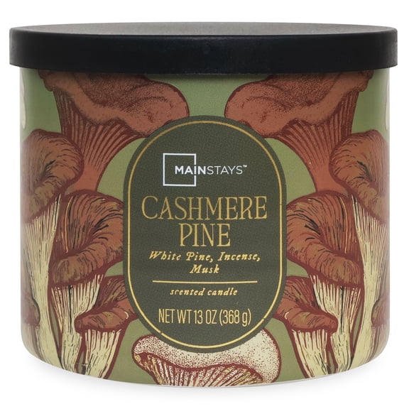 Mainstays Cashmere Pine 3-Wick Scented Candle, 13 Ounce