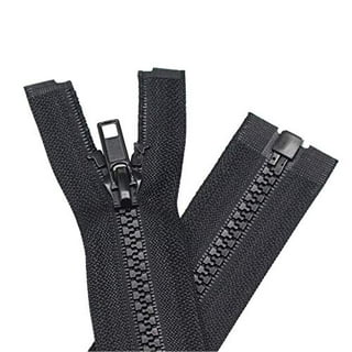 YKK 34 Ski & Sport Vislon Zipper ~ YKK #5 Molded Plastic ~ Separating -  580 Black (1 Zipper/ Pack)Made in USA
