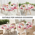 thumbnail image 7 of Pioneer Flower Floral Print Pattern Round Fitted Tablecloth with Elastic Edge,Dining Table Cover Waterproof,Outdoor Round Tablecloth for Camping,Dining,Indoor and Outdoor, 7 of 7