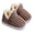 Brown, variant on Lovskoo Kids Slippers Boys Girls Warm Soft Plush Solid Color Slippers Little Kids Non-Slip Winter Home Shoes for Indoor Outdoor 30 Coffee