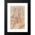 thumbnail image 2 of Abraham Bloemaert 17x24 Black Modern Framed Museum Art Print Titled - Studies of Legs and Drapery (Recto), 2 of 5
