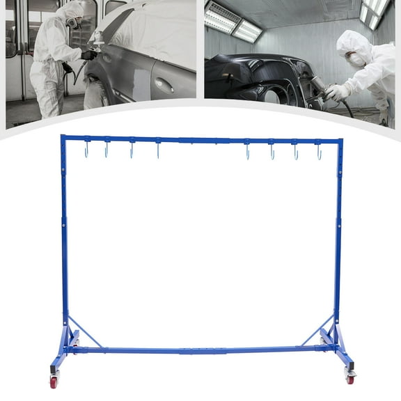 Miumaeov Automotive Painting Stand Adjustable 5-7ft Auto Body Door Hood Fender Panel  Painting Hanger Rack