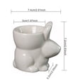 thumbnail image 5 of Deyuer Ceramic Rabbit Egg Cup Bunny Egg Holder Breakfast Table Decor Egg Stand for Soft Boiled Egg Kitchen Utensils Easter Decoration,White, 5 of 8