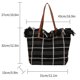thumbnail image 4 of Las bolsas de asas de las señoras del viaje de la capacidad grande forman el enrejado portátil simple casual, 4 of 9