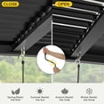 thumbnail image 4 of 10'×20' Outdoor Louvered Pergola, Aluminum Outdoor Louvered Pergola Patio with Adjustable Roof, Gazebo for Outdoor Deck, Backyard, Garden, 4 of 6