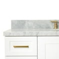thumbnail image 3 of Ariel Taylor 49 In. Oval Sink Vanity With Carrara White Marble Countertop In White, 3 of 10