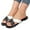 Black, variant on Ndbuld Women's Flat Sandals, Fashion Slides with Square Open Toe, Quilted Single Band Dressy Sandals, Slip-On Slippers for Summer, Daily Wear, Prom, and Party Black