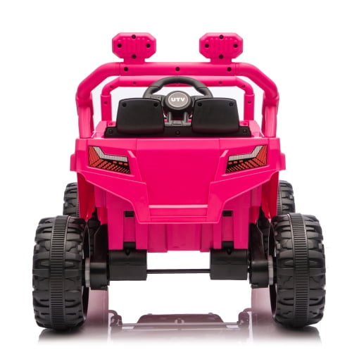 HappyToysWorld 12V Kids Electric Off-Road Truck Remote Control 4-Wheel Suspension Grippy Tires