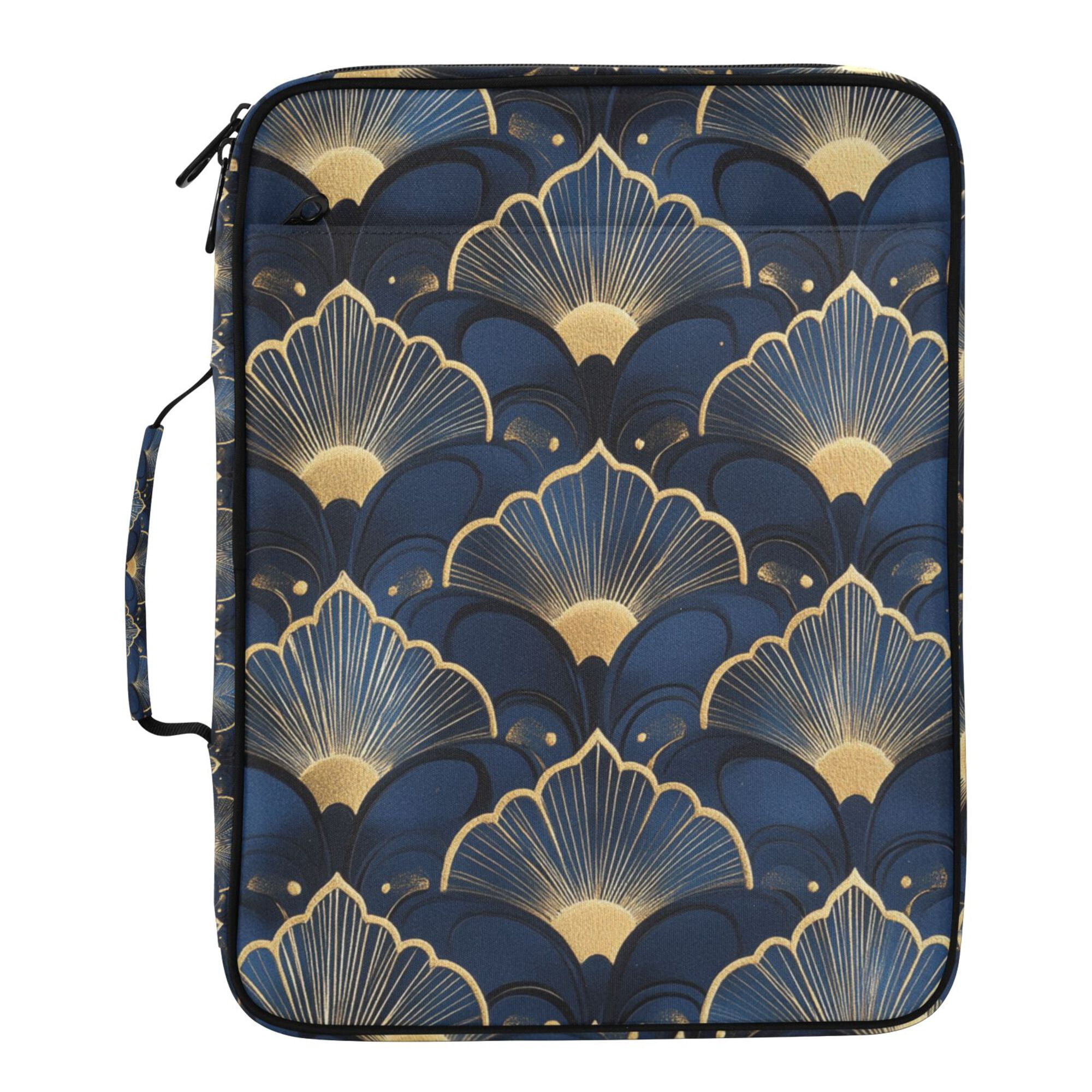FORMRS Accordion File Folder A4 Size 7-Pocket Expanding Document Organizer Bag with 3 Ring Binder, Elegance Art Pattern
